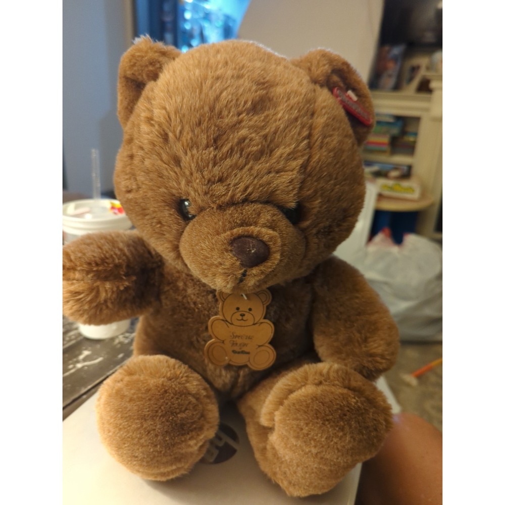 Vintage Dan Dee Special Touch Teddy Bear Plush Brown Made In Taiwan 16" With Tag